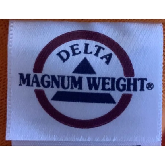 Delta Magnum Weight Orange T-Shirt Adult M Happy Halloween Scarecrow Bats - Picture 3 of 6